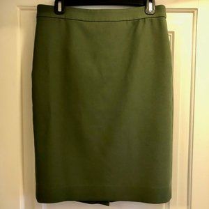 J. Crew No. 2 pencil skirt, green, size 4